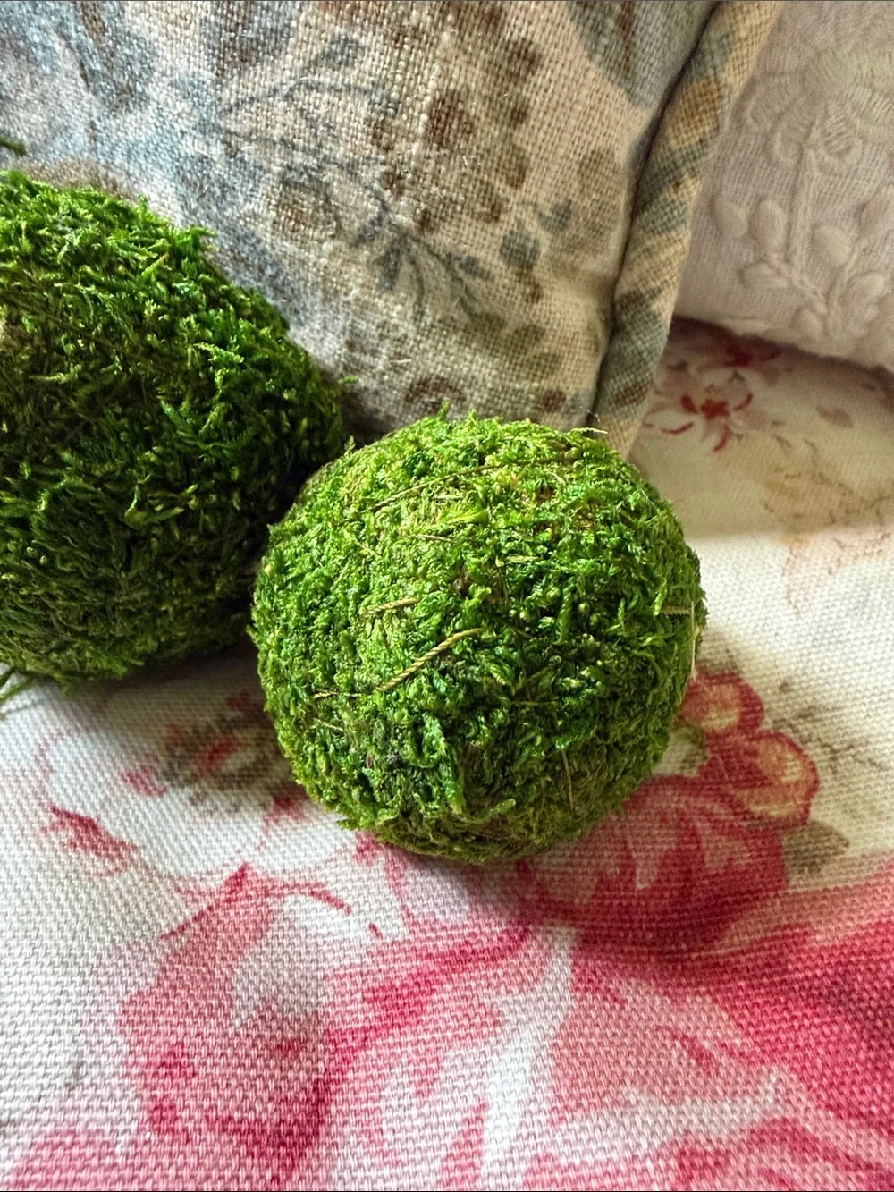 Decorative Moss Balls - Green Home Accent Set